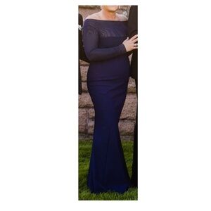 Chiara Boni Petite Robe Navy Gown size 10 (46)